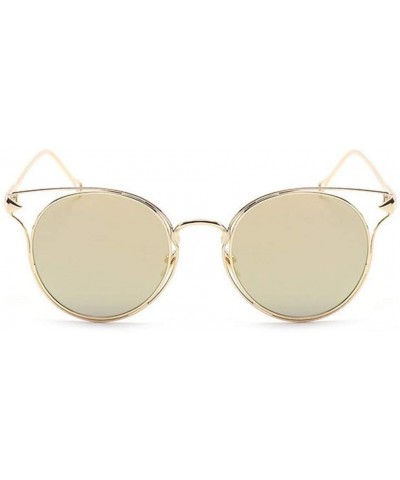Classic Sunglasses Protection Vacation - Gold - CG1997LUDCR $56.25 Cat Eye