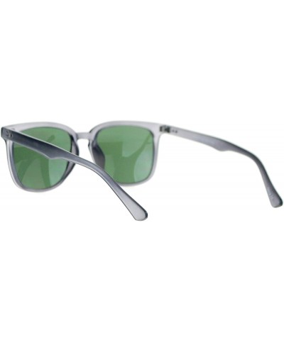 Unisex Vintage Retro Sunglasses Square Keyhole Fashion Shades UV400 - Grey (Green) - C118ISA532R $4.83 Square