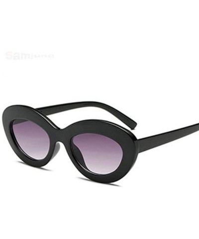 2019 Oval Sunglasses Women Vintage Sunglass Women's Brand Designer Pink C1 - C3 - CN18Y2NLICL $5.23 Oval