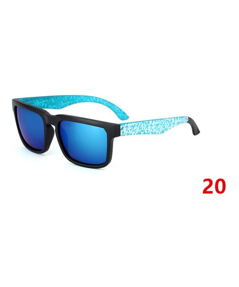 Vintage Sunglasses Men Reflective Mirror Sun Glasses Women Retro Square Driving Eyewear - 20 - CX194OIZ2RH $22.98 Square