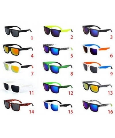 Vintage Sunglasses Men Reflective Mirror Sun Glasses Women Retro Square Driving Eyewear - 20 - CX194OIZ2RH $22.98 Square