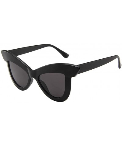 Women Cat Eye Sunglasses Retro Eyeglass Frame Eyewear oculos 2019 Fashion - D - CX18TK8O8AO $6.56 Oversized