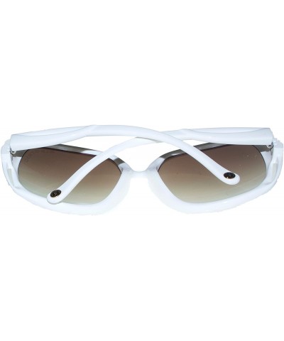 Honeyrider Womens Sunglasses White w/Brown Gradient New ES051030450 - CR112BAILQX $47.12 Oversized