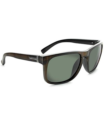 Unisex Ziggy Sports Sunglasses - Matte Vertical Driftwood Demi Frame - CI180IW2XQG $21.84 Oval