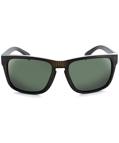 Unisex Ziggy Sports Sunglasses - Matte Vertical Driftwood Demi Frame - CI180IW2XQG $21.84 Oval