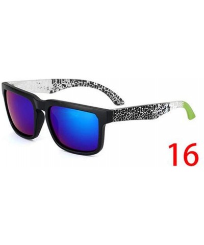 Vintage Sunglasses Men Reflective Mirror Sun Glasses Women Retro Square Driving Eyewear - 20 - CX194OIZ2RH $22.98 Square