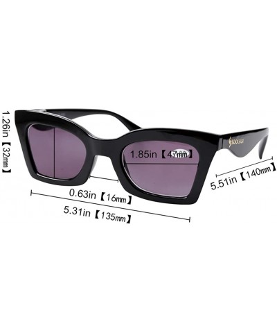 Anti-Blue Blocker Light Butterfly Readers Cateye Reading Glasses - Black Frame/Gray Lenses - CP18ZKCYCQW $9.04 Rectangular