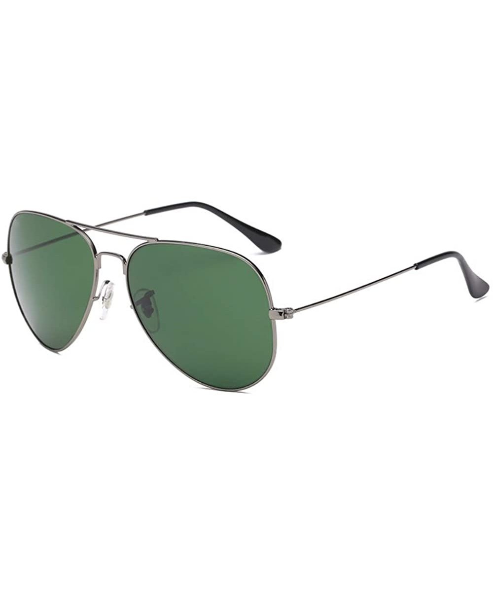 Glass Lens Toad Lens Sunglasses Driver's Sunglasses Classic Pilot's Glasses Retro Metal Lens - C - CO18QQ2DITS $25.04 Aviator