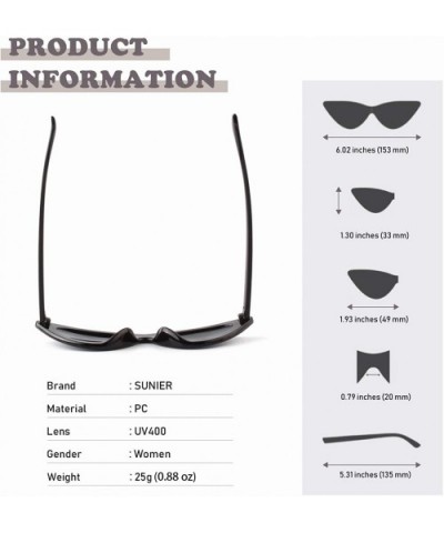 50s Cute Cat Eye Sunglasses Retro Sexy Mod Style Tinted Sun Glasses SR016 - A Black Frame Grey Lens - CA18NHOMSU3 $8.52 Goggle