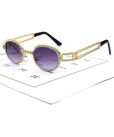 Vintage Small Round Diamond Sunglasses Women 2020 Fashion Steam punk Colorful Rhinestone Shades UV400 - Gv0276 3 - CL198G698N...