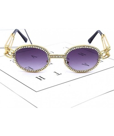 Vintage Small Round Diamond Sunglasses Women 2020 Fashion Steam punk Colorful Rhinestone Shades UV400 - Gv0276 3 - CL198G698N...