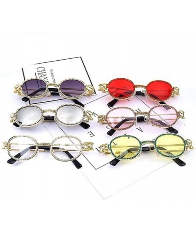 Vintage Small Round Diamond Sunglasses Women 2020 Fashion Steam punk Colorful Rhinestone Shades UV400 - Gv0276 3 - CL198G698N...