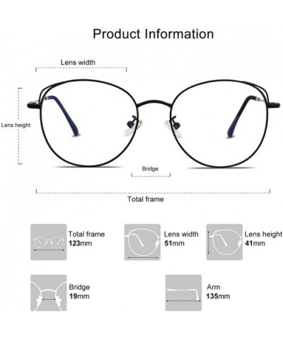 Cat Eye Blue Light Blocking Glasses Hipster Metal Frame Women Eyeglasses She Young - CL18NA4NA9X $18.16 Aviator