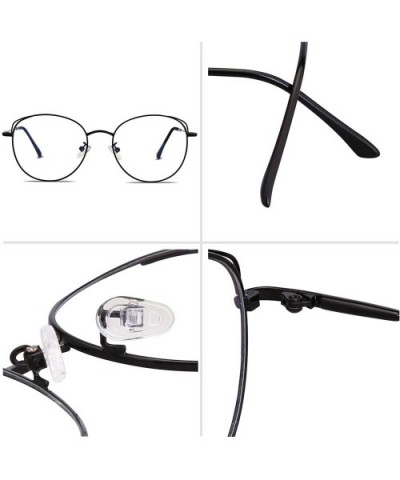 Cat Eye Blue Light Blocking Glasses Hipster Metal Frame Women Eyeglasses She Young - CL18NA4NA9X $18.16 Aviator