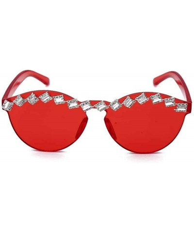 Diamond Sunglasses Rhinestone Eyeglasses Transparent - 1 - CF198G3WWL0 $24.75 Square