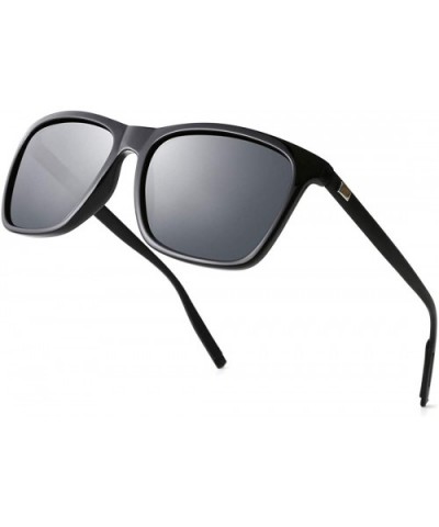 Polarized Sunglasses for Women Men Driving Rectangular Aluminum Sun Glasses UV 400 Protection - 04-grey Lens - CX18T5HW349 $1...
