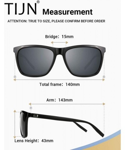 Polarized Sunglasses for Women Men Driving Rectangular Aluminum Sun Glasses UV 400 Protection - 04-grey Lens - CX18T5HW349 $1...