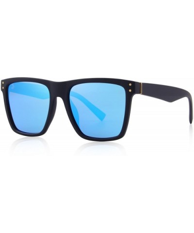 Polarized Sunglasses Men Women Retro Brand Sun Glasses UV 400 - Blue - C7189USQSUI $8.40 Square