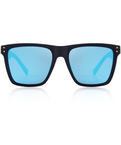 Polarized Sunglasses Men Women Retro Brand Sun Glasses UV 400 - Blue - C7189USQSUI $8.40 Square