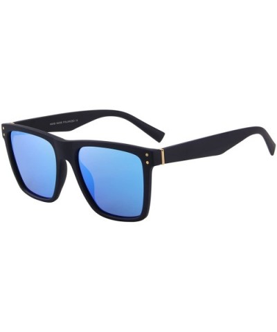 Polarized Sunglasses Men Women Retro Brand Sun Glasses UV 400 - Blue - C7189USQSUI $8.40 Square