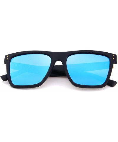 Polarized Sunglasses Men Women Retro Brand Sun Glasses UV 400 - Blue - C7189USQSUI $8.40 Square