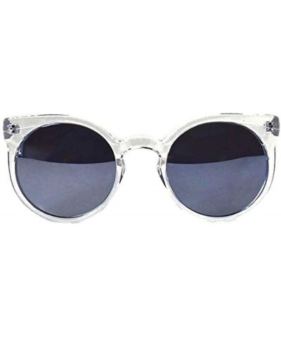 Invaider Cat Eye Metal Cutout Women Sunglasses - Black Lens - Clear Frame Kosha Mirrored Lenses Frame - CV18OIHIDU8 $11.10 Ca...