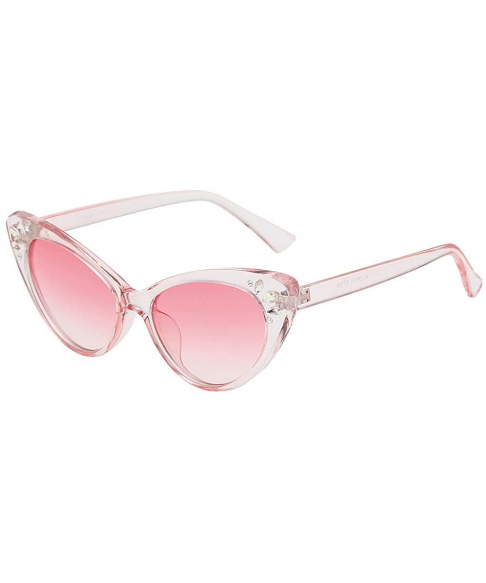 Women Vintage Cat Eye Sunglasses New Retro Eyewear Casual Fashion Radiation Protection Sunglasses - CF18TRXSM4C $6.11 Cat Eye