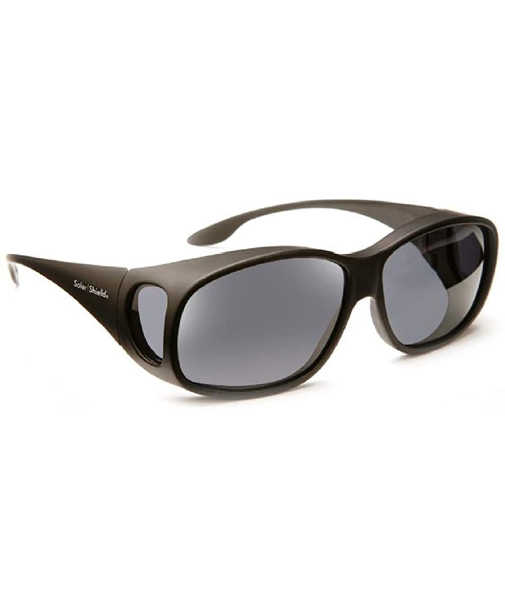 Solar Shield Fits Over Sunglasses Gray - C1111UKRQWB $24.04 Sport