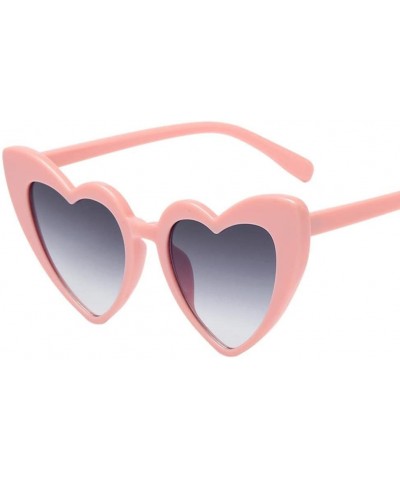 Women Retro Fashion Heart-shaped Shades Sunglasses Integrated UV Glasses - C - CT18C0WLKY0 $6.96 Sport