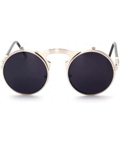 Vintage punk Round Metal Sunglass Mens Womens - C7 - C318DKWMERY $7.34 Round