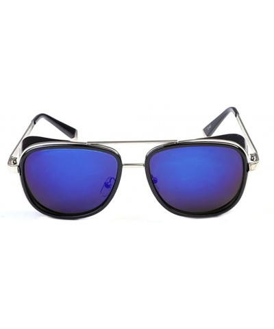 Men and women windproof sunglasses retro personality square sunglasses - C5 - C718D2WY3WX $7.40 Square