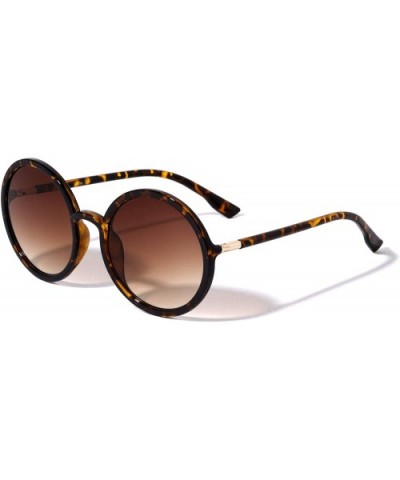 Round Circle Thin Frame Designer Sunglasses - 4 - C519657AYQM $12.02 Round