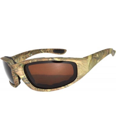 Motorcycle Camouflage Padded Foam Sport Glasses Polarized High Definition Colored Lens - Brown Lens - CE182ARZOO6 $8.11 Goggle