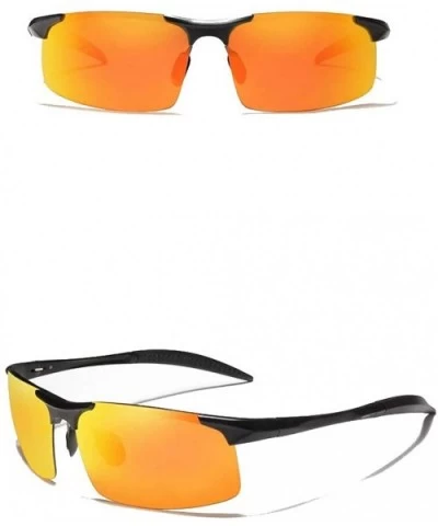 Genuine quality Running Cycling sunglasses fashion polarized and UV400 ultra light Al-Mg - Red Mirror - C418GAM558M $14.89 Sport