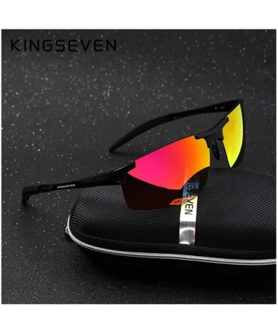 Genuine quality Running Cycling sunglasses fashion polarized and UV400 ultra light Al-Mg - Red Mirror - C418GAM558M $14.89 Sport