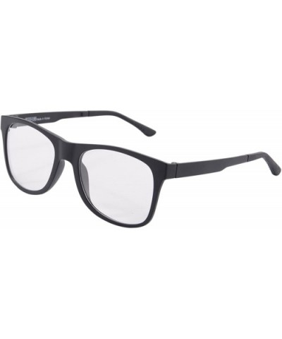 Clear Lens Eyeglasses Frames Polarized Magnetic Clip on Sunglasses - P006 - Black - CG126NWVM2P $21.29 Wayfarer