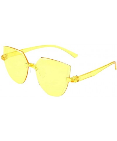 Sunglasses Frameless Multilateral Colorful - C - CN19086386L $6.95 Round