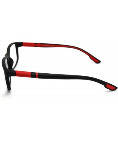 Soft Matte Black w/ 2 Tone Reading Glasses Spring Hinge 0.74 Oz - Z1 Matte Black Matte Red - CU18T4AAO9X $16.19 Rectangular