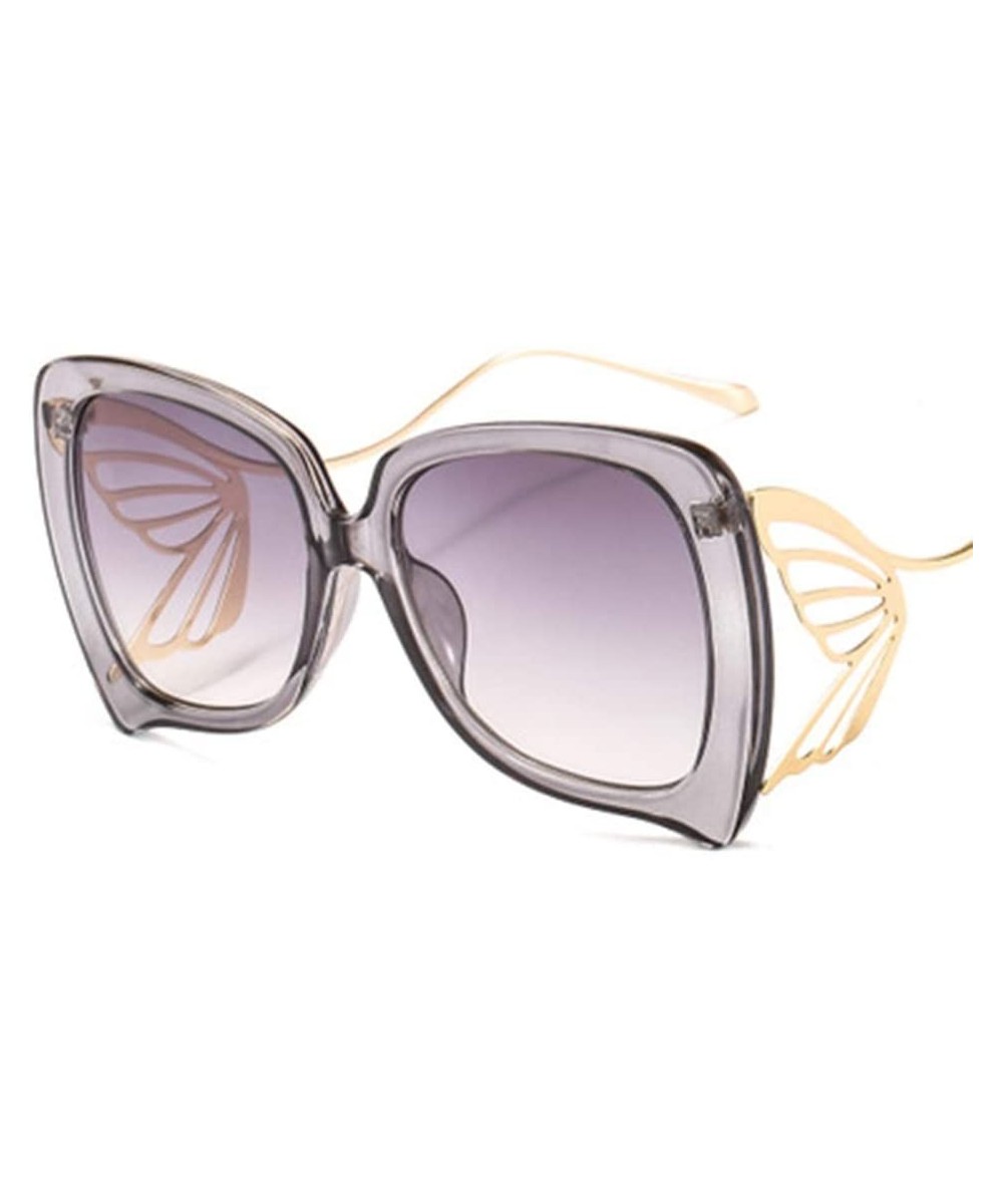 Butterfly Sunglasses Lady Personality Fashion Sun Mirror - 3 - CX190S40CNG $21.65 Butterfly