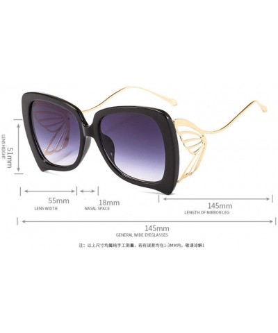 Butterfly Sunglasses Lady Personality Fashion Sun Mirror - 3 - CX190S40CNG $21.65 Butterfly