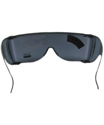 Largest Fit Over Sunglasses Worn Over Glasses F30 - Gray Non Polarized Lens - CC18C3OO37K $12.96 Shield