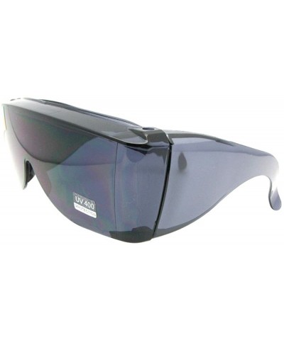 Largest Fit Over Sunglasses Worn Over Glasses F30 - Gray Non Polarized Lens - CC18C3OO37K $12.96 Shield