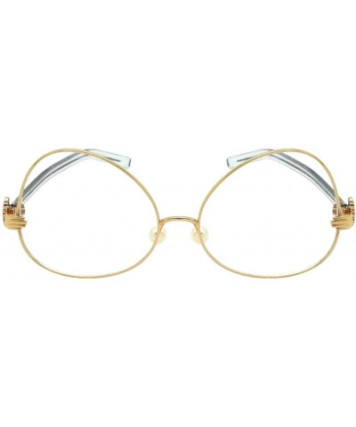 Upside Down Vintage Clear Lens Style with Case/Cleaning Cloth/Repair Kits M3135 - Gold - C7185QCGX9C $5.61 Oversized