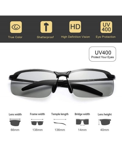 Sunglasses Photochromic Men with Polarized Lens Bike Glasses for Men- 100% UV Protection Sunglasses for Men - C318M64QI26 $18...