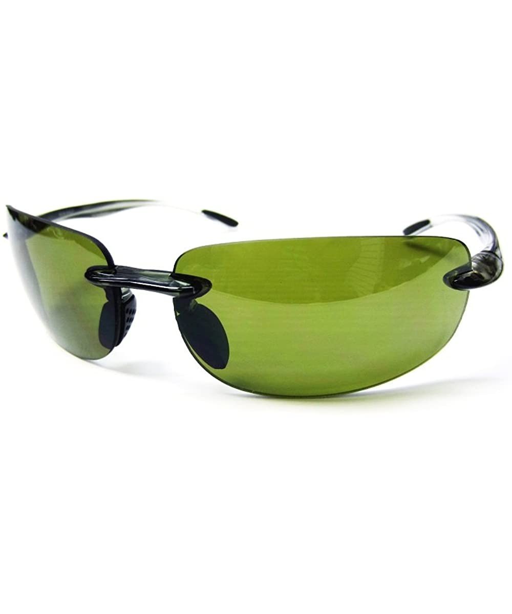 Island Sol Polarized and Non-Polarized Sunglasses Rimless TR90 for Men and Women - Golf - Clear Frame - C411AK9C7ET $21.89 Sq...