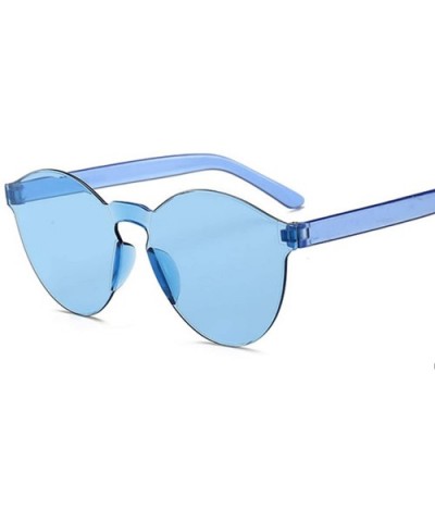 One Piece Love Heart Lens Sunglasses Women Transparent Plastic Glasses Style Sun Clear Candy Color - Orange - CS197Y72M4H $9....