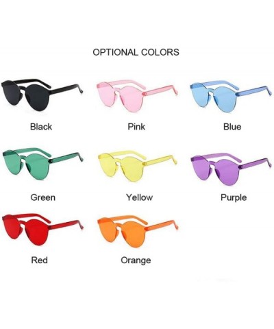 One Piece Love Heart Lens Sunglasses Women Transparent Plastic Glasses Style Sun Clear Candy Color - Orange - CS197Y72M4H $9....