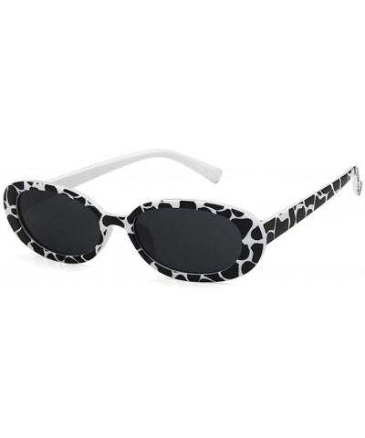 Unisex Sunglasses Retro White Black Drive Holiday Oval Non-Polarized UV400 - White Black - CD18RLQUTKA $7.75 Oval