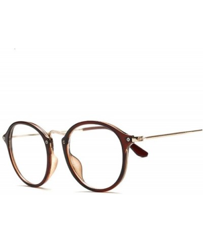 Men Vintage Round Glasses Frame Women Lens Myopia Optical Mirror Simple Metal Cat Eye Clear Eyewear Frames - CD198ZYNO7A $33....