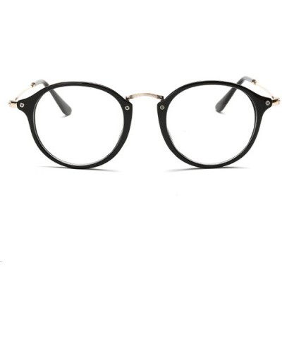 Men Vintage Round Glasses Frame Women Lens Myopia Optical Mirror Simple Metal Cat Eye Clear Eyewear Frames - CD198ZYNO7A $33....